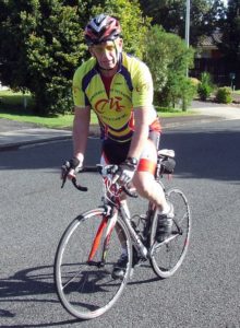 John on his Pinarello Quattro John on his Pinarello Quattro